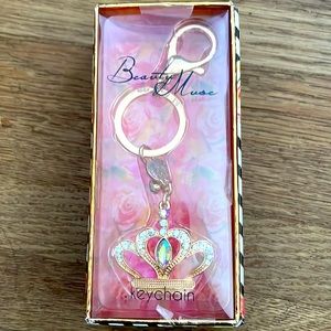 Crystal crown keychain
